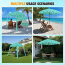 HOMEDEMO Beach Canopy UPF 50+, 6'×6', Easy Set up and Take Down Tent with Sand Pockets, Side Wall Shade Wind Waterproof for Kids, Family & Friends by TinyTreasures Baby Boutique