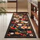 Runner Rug for Hallways Kitchen Rug Non Slip 2'x 6' Washable Runner Rugs with Rubber Backing Soft Floral Carpet Runner for Hallways, Kitchen, Laundry, Bedroom, Bathroom(Black) by CozyNest Decor