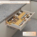 AMBIRD Bamboo Spice Drawer Organizer with Non-slip Mat,4 Tier - 2 Set Jar Spice Rack Tray From 9.5''to 19'', Seasoning Organizer for Kitchen,Cabinet,Drawers,Countertop by CozyNest Decor