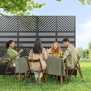 Casaphoria Metal Raised Garden Bed with Trellis and Wheels, 72"x47"x16" Planter Box for Climbing Plants, Vegetables & Vines, Features Drainage Holes and Privacy Screen, Black(Parallel&Harold) by GreenHaven Gardens