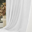 MYSKY HOME Short Curtains for Small Kitchen Windows 45 inches Length, Linen Look Curtain Drapes Cotton Polyester Blend, Soft Fabric Light Filtering Privacy Protect, 50 x 45 inches, White, 2 PCs by CozyNest Decor
