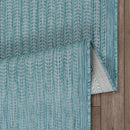 Adiva Rugs Outdoor Indoor Area Rug, Weather Resistant, Easy to Clean, Stain Resistant Floor Mat for Dining Room, Backyard, Deck, Patio (Aqua Weiss, 6' x 9') by CozyNest Decor