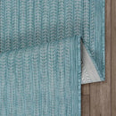 Adiva Rugs Outdoor Indoor Area Rug, Weather Resistant, Easy to Clean, Stain Resistant Floor Mat for Dining Room, Backyard, Deck, Patio (Aqua Weiss, 10' x 14') by CozyNest Decor