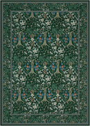 Joydeco Floral 5x7 Area Rugs for Living Room, Boho Dark Green Washable Rug Non Slip, Soft Low-Pile Botanical Forest Indoor Floor Throw Carpet for Office Dining Table Playroom Dorm by TinyTreasures Baby Boutique