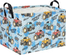 HIYAGON Rectangular Monster Truck Basket for Kids Baby Basket for Boys and Girls Cute Toy Storage Organizer Bin Box Truck Room Decor(Monster Truck) by TinyTreasures Baby Boutique