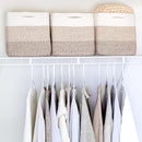 NaturalCozy Storage Cubes 11 Inch Cotton Rope Woven Baskets for Organizing, 3-Pack | Cube Storage Bin | Square Storage Baskets for Shelves Organizer, Classroom, Kids Toy Bins, Closet, Baby Nursery by TinyTreasures Baby Boutique