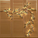 Birchlitland Lighted Pine Garland Battery Operated with Timer 6FT 48 LED Fairy Lights, Christmas Garland with Lights Wall Patio Wedding and Holiday Decor by CozyNest Decor