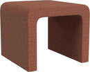 Modern Channel Rust Chenille Foot Stools Ottoman Home Décor, Soft Ottoman Foot Rest Chair for Bedroom and Living Room, Vanity Chair and Stool in Dressing Area, and Lounge (Rust Chenille) by CozyNest Decor
