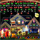 Hezbjiti Christmas Lights Outdoor Decorations,LED Christmas Lights 8 Modes 75 Drops Fairy String Curtain Lights for Christmas Decor Eaves Window Party Yard Garden (Red Green Cold, 1600LED 164FT) by GreenHaven Gardens