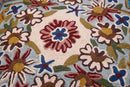 Turquoise Floral Pillow Cover Traditional Blue Flower Pillowcase Traditional Outdoor Cushion Suzani Flower Throw Florals Chair Farmhouse Hand Embroidered Cushions Wool 18x18 Inch by CozyNest Decor