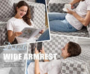 Modular Sectional Sofa 3-Seater Modular Couch with Deep Seat Memory Foam Cloud Chair with Pillows Oversized Sectional Sofa for Living Room Bedroom (Plush Grey, 3-Seater) by CozyNest Decor