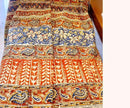 Handmade Cotton Floral Throw Blanket | Indian Block Print with Tassels | Boho Fringed Sofa & Bed Cover | 48x70 Inches Lightweight Decorative Throw for Couch, Living Room & Bedroom by CozyNest Decor