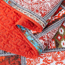 NEWLAKE Cotton Bedspread Quilt Sets-Reversible Patchwork Coverlet Set, Mediterranean Classic Bohemian Pattern,Queen Size by CozyNest Decor