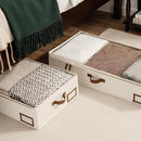 StorageWorks Large Under Bed Storage Containers with Handles and Label Holder, 2 Pack Ultra-thick Fabric Underbed Bins, Closet Organizer for Clothes, Blankets, Sweater by CozyNest Decor
