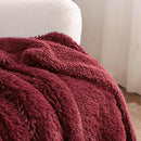 Bedsure GentleSoft Fuzzy Sherpa Faux Fur Twin Blanket Burgundy Red Cozy Gifts for Women Men, Soft Fleece Plush Warm Minky Thick Blanket Twin Size for Bed, Dorm Essentials Red Room Decor Gifts, 60x80 by CozyNest Decor