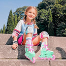 2PM SPORTS Inline Skates with Light Up Wheels, Roller Skates Blades for Boys Girls Kids Ages 5-8 8-12 4-6 6-12, Size Adjustable Beginner Blades Roller Skates by TinyTreasures Baby Boutique