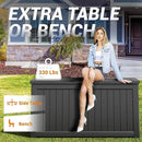 NUNU LAB 230 Gallon Large Resin Deck Box, Waterproof Outdoor Storage Box, Lockable Storage Bin for Patio Furniture, Garden Tools, Pool Accessories, UV-Resistant & All-Weather, Black by GreenHaven Gardens