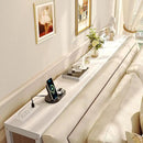 SUPERJARE 70 Inch Console Table with Outlet, Sofa Table with Charging Station, Narrow Entryway Table, Skinny Hallway Table, Behind Couch Table, for Living Room, White by CozyNest Decor