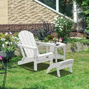 SERWALL Folding Adirondack Ottoman Set of 2, No-Assembly Outdoor Footstool, High Impact Polystyrene Folding Adirondack Footrest, White by GreenHaven Gardens
