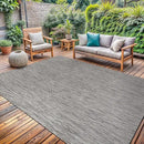 Washable Indoor Outdoor Rug 8x10 Weather Resistant Area Rugs Modern Solid for Porch Deck Balcony Backyard Patio Outside Carpet (8 X 10 Silver Grey) by CozyNest Decor