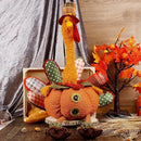 winemana Thanksgiving Decoration 31.5" x 18.5" Plush Turkey with Stretchable Head, Handmade Stuffed Sitting Turkeys Fall Decorations for Indoor Home Tabletop Party Autumn Decor (Cock) by CozyNest Decor