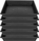 Square Plant Saucer 5 Pack 8 10 12 14 16 18 20 Inch, Flower Pot No Holes Plant Drip Trays, Plant Trays for Pots Heavy Duty Plastic Plant Saucers for Indoors Outdoors by GreenHaven Gardens