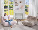Bean Bag Chairs for Adults Giant Bean Bag Chair Memory Foam BeanBag Chair Big Bean Bag Sofa with Filler Faux Fur Fireside Beanbags Lazy Sofa for Living Room Bedroom Dorm Office (Pink Plush) by CozyNest Decor