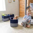 NaturalCozy Storage Cubes 11 Inch Cotton Rope Woven Baskets for Organizing, 3-Pack | Cube Storage Bin | Square Storage Baskets for Shelves Organizer, Classroom, Kids Toy Bins, Closet, Baby Nursery by TinyTreasures Baby Boutique