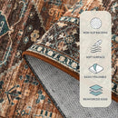 Lahome 2x4 Washable Entryway Runner Rug - Non-Slip Ultra-Thin Stain Resistant Kitchen Rugs, Oriental Print Carpet Runner for Hallway Bedroom Laundry Room by TinyTreasures Baby Boutique