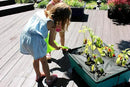 Emsco Group 2360 Little Pickers Raised Bed Children’s Improved Aeration – Mobile Unit with Casters – Teaches Kids Self Watering Grow Box, Teal