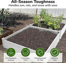 Raised Garden Bed - 4x4 ft Planter Box - White HDPE - No Tools Needed - DIY Kit for Urban Gardening, Flowers, Herbs & Vegetables - Made in The USA by GreenHaven Gardens