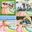ADecor Picnic Blankets, 79" x 79" Large Beach Blanket Waterproof Sandproof, Foldable Lightweight Portable Picnic Mat Beach Vacation Essentials for Park, Camping, Hiking, Travel, Grass Lawn by TinyTreasures Baby Boutique