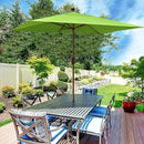 EliteShade USA 10-Year-Non-Fading 6.5x10Ft Rectangular Market Umbrella Patio Umbrella Outdoor Table Umbrella with Ventilation, Macaw Green by GreenHaven Gardens