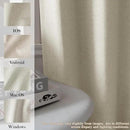 100" W x 84" L Faux Linen Room Divider Curtains, Full Blackout Pinch Pleated Drapes for Traverse Rod, Bedroom Divider Privacy Drapery with Hooks for Ceiling Track, 1 Panel, Ivory White by CozyNest Decor