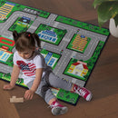 Fun Car Play Area Carpet Car Mat 2x3 Play Rug for Playroom Town City Road Map for Boys Bedroom Non-Slip Washable by TinyTreasures Baby Boutique