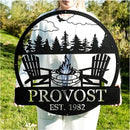 Custom Campfire Sign | Metal Outdoor Sign | Camper Decor | Personalized Camping Gifts | Fire Pit Sign | Outdoor Decor Cabin Sign | Campsite Sign by CozyNest Decor