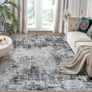 5x7 Area Rugs for Living Room Rug Washable: Modern Rug for Dining Room Bedroom Carpet Non Slip Low Pile 5 by 7 Indoor Abstract Nursery Home Office Black Grey by TinyTreasures Baby Boutique