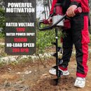 JACKCHEN 1500W Electric Post-Hole Digger with 6-Inch Auger Bit, Earth Auger Drill, Auger Bit Earth Auger, Ideal for Post Hole Digging, Drilling, Tree Planting, Red by GreenHaven Gardens