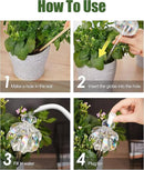 NiHome Cactus-Shaped Glass Plant Self-Watering Globes 6-Pack, Glass Waterer Stakes for Potted Plants, Automatic Mini Irrigation System, Adorable Gardening Tool (Iridescent, 3 Large + 3 Medium) by GreenHaven Gardens