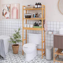 SMIBUY Bathroom Storage Shelf, Bamboo Over-The-Toilet Organizer Rack, Freestanding Toilet Space Saver with 3-Tier Adjustable Shelves (Natural) by CozyNest Decor