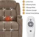 Power Lift Recliner Chair for Elderly with Massage and Heat, Reclining Sofa Chair with USB & Type-C Ports and Cup Holders, L1188(Brown) by CozyNest Decor
