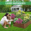 SnugNiture 2 Pcs 8x4x1FT Raised Garden Bed Galvanized Planter Garden Boxes Outdoor, Deep Root Planter Raised Bed for Vegetables Flowers Herbs,Brown by GreenHaven Gardens