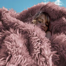 Bedsure GentleSoft Fluffy Dusty Pink Throw Blanket Gifts for Women, Girls, Soft Fleece Cozy Fuzzy Sherpa Plush Warm Minky Thick Faux Fur Throws for Couch, Dark Pink Decor Blanket Gifts for Her, 50x60 by CozyNest Decor