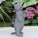 Solar Powered Garden Resin Statue Lights, 10 Inch Waterproof Outdoor Animal Cute Cat Figurine Lights, Suitable for Patios, Balconies, Lawns, Courtyards, Etc. (Walking01) by GreenHaven Gardens