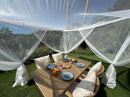 Mosquito Net for Patio 8.2 x 8.2 FT | Very Large Sizes & Fabric Designed for Outdoors | Insect House Screen Netting for Gazebo, Porch & Garden Terrace | White Outside Canopy Bug Protection by GreenHaven Gardens