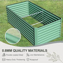 Domi Raised Garden Beds Outdoor, 8x4x2ft Thickening Tall Metal Rectangular Deep Root Box Planter for Vegetables, Flowers, Herbs, and Succulents 2" Deep w/ 456 Gallon Capacity - Green by GreenHaven Gardens