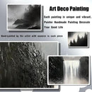 Mountain Hand Painting Wall Decor For Living Room - Extra Large Waterfall Pictures Wall Art For Office - Landscape Canvas Wall Art For Bedroom Size 36 x 72 Inch by CozyNest Decor