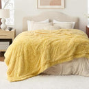 Bedsure GentleSoft Fluffy Yellow King Size Blanket for Bed, Thick Soft Sherpa Faux Fur Fleece Bedding Fuzzy Plush Winter Warm Heavy Big Large King Blanket, Cozy Yellow Gifts for Men Women, 108x90 by CozyNest Decor