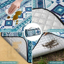 Picnic Blankets Extra Large Outdoor - Beach Blanket Waterproof Sandproof with Shoulder Strap, Machine Washable, Picnic Mat with Stakes for Grass Concert, Park, Lawn,Travel, Spring Summer. Blue by TinyTreasures Baby Boutique