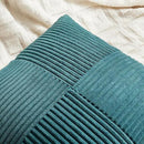 Fancy Homi 2 Packs Teal Big Decorative Throw Pillow Covers 24x24 Inch for Living Room Couch Bed, Rustic Farmhouse Boho Home Decor, Soft Corss Corduroy Patchwork Accent Square Cushion Case 60x60 cm